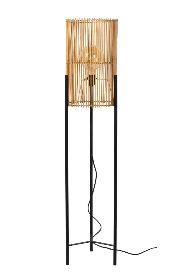 Lucide JANTINE - Floor lamp - Ø 30 cm - 1xE27 - Natural - turned off